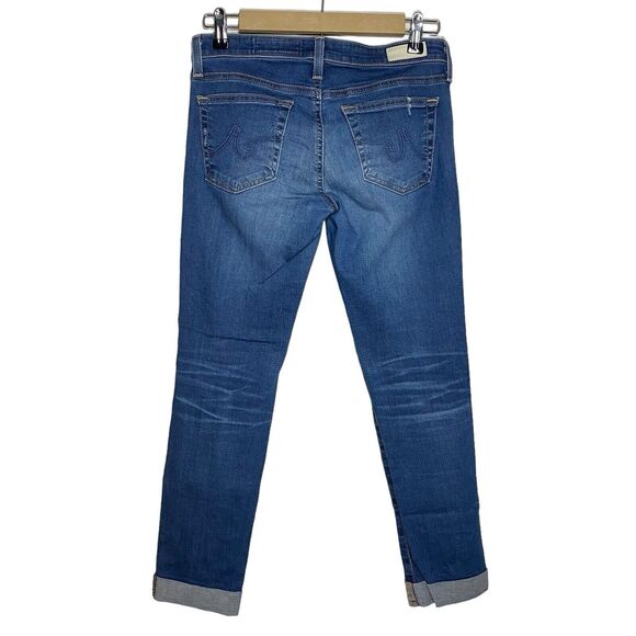 AG Adriano Goldschmied Jeans Womens 26 (28x25.5) The Stilt Roll Up Distressed - Picture 2 of 9